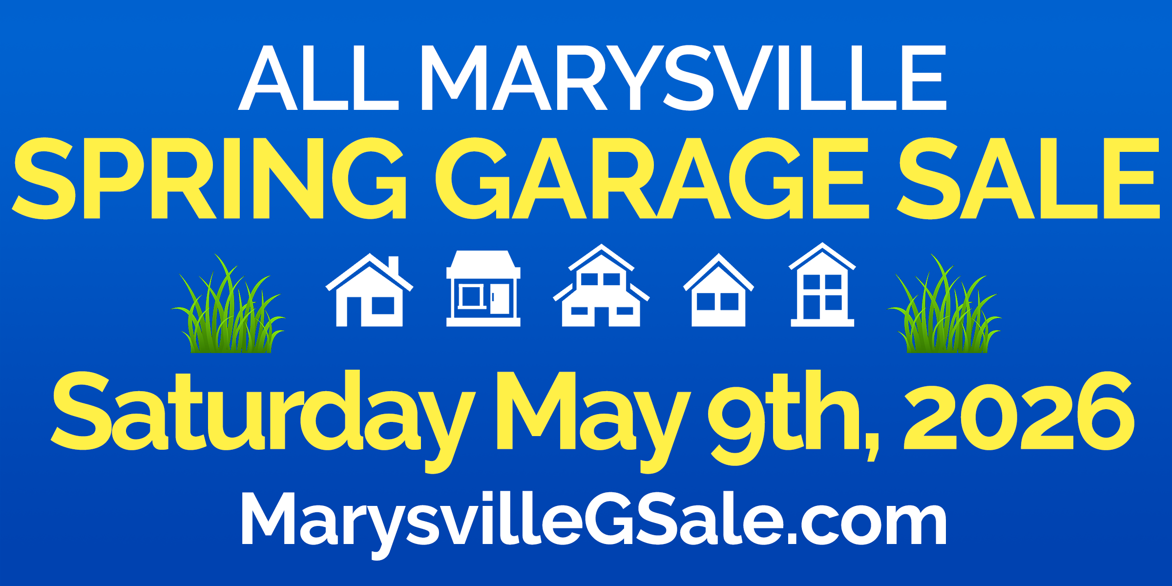 2026 All Marysville SPRING Garage Sale Banner